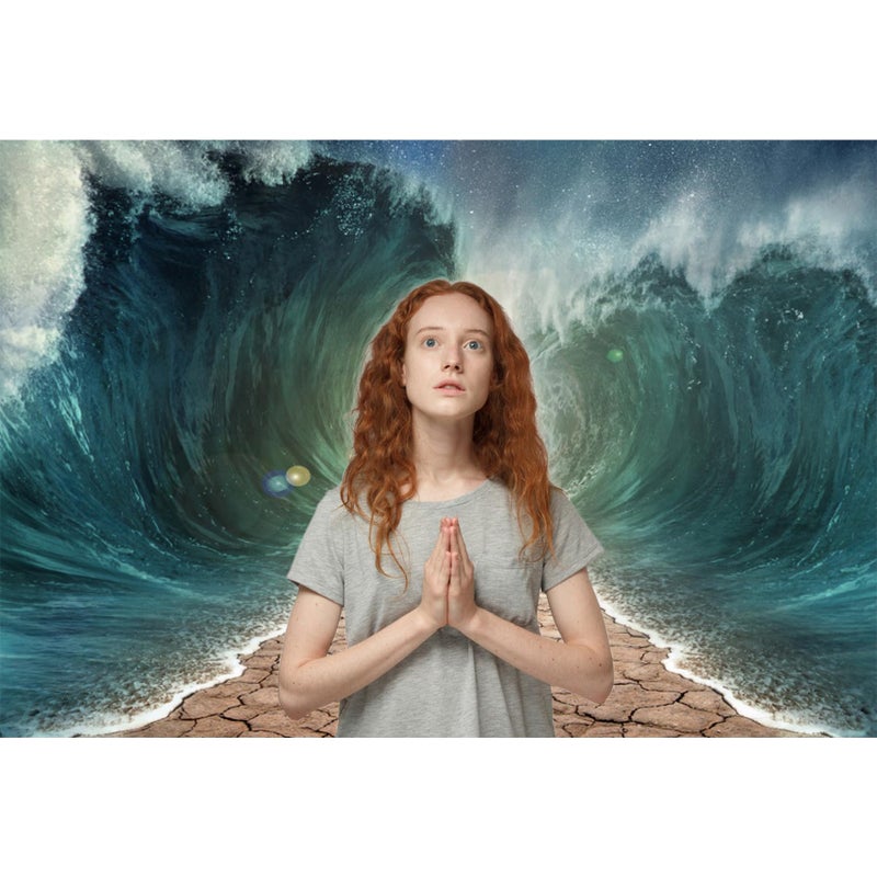 Baocicco 7x5ft Moses Divided Sea Pathway Backdrops Photography Background Judaism Catholic Christian Church Religion Backdrop Holiday Holy Day Religious Belief Easter Polyester Photo Studio Props - Image 3